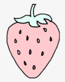 #pink #strawberry #png #sticker #aesthetic #art #freetoedit - Strawberry, Transparent Png, Free Download