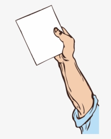 Hand Holding Paper - Handing Over A Paper, HD Png Download, Free Download