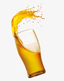 Apple Drink Juice Beer Splash Orange Clipart - Transparent Beer Splash Png, Png Download, Free Download