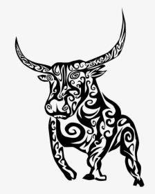 Bull Tattoo Clipart , Png Download - Tribal Bull Tattoo, Transparent Png, Free Download