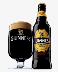 Guinness Foreign Extra Bottle And Glass - Guinness Stout, HD Png Download, Free Download
