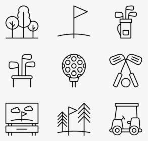 Clip Art Icons Free - Golf Icons, HD Png Download, Free Download