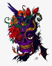 Skull Tattoo Png Transparent Images - Tattoo Design Color Png, Png Download, Free Download
