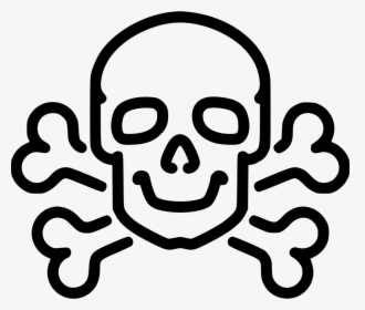 Danger Sign Skull Png - Skull And Bones Easy Drawing, Transparent Png, Free Download