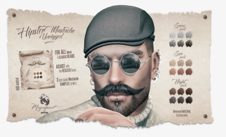 Mesh Mustaches & Beards Collection, HD Png Download, Free Download