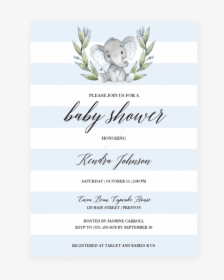 Downloadable Baby Shower Invitation Templates Blue, HD Png Download, Free Download