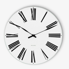 Roman Wall Clock Oe16 Cm Black White Arne Jacobsen, HD Png Download, Free Download