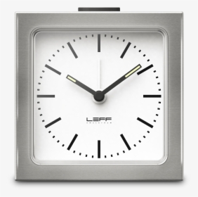 Leff Amsterdam Block Alarm Clock Stainless Steel White, HD Png Download, Free Download