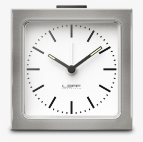 Leff Amsterdam Block Alarm Clock Stainless Steel White, HD Png Download, Free Download