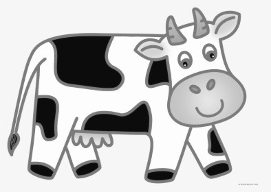 Cow Animal Free Black White Clipart Images Clipartblack, HD Png Download, Free Download