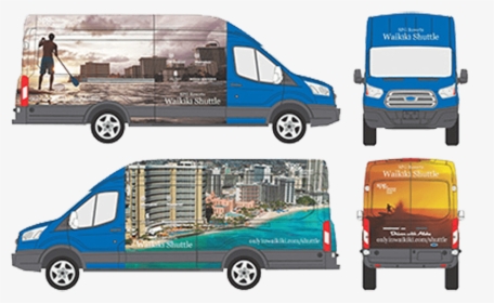 Blue Ford Transit Illustration, HD Png Download, Free Download
