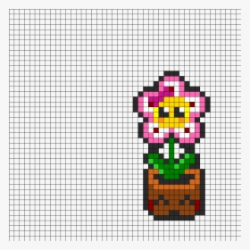 Pink Daisy In Pot Perler Bead Pattern / Bead Sprite, HD Png Download, Free Download
