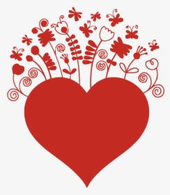 Butterfly Garden Heart Vector, HD Png Download, Free Download