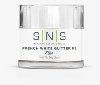 Sns Dipping Powder, 03, French White Glitter F3, 2oz, HD Png Download, Free Download