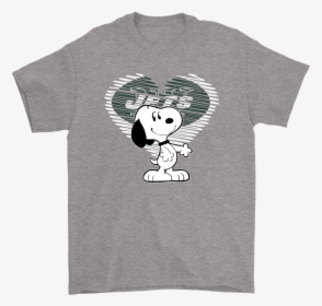 I Love New York Jets Snoopy In My Heart Nfl Shirts, HD Png Download, Free Download