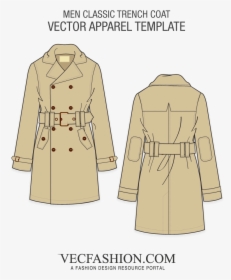 Classic Trench Coat Vector Template"  Class="lazyload, HD Png Download, Free Download