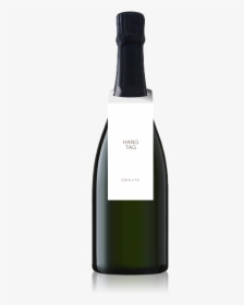 Champagne Bottle With A Blank Hangtag From Crushtag, HD Png Download, Free Download