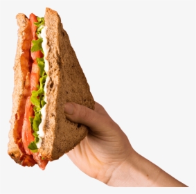 A Hand Holding A Sandwich, HD Png Download, Free Download