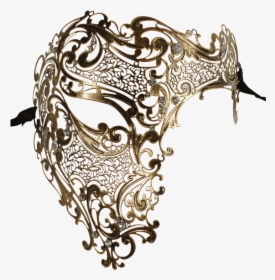 Vintage Gold Venetian Phantom Mask, HD Png Download, Free Download