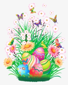 Transparent Easter Decor With Eggs And Grass Png Clipart, Png Download, Free Download