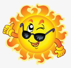 Cartoon Sun With Sunglasses Clipart , Png Download, Transparent Png, Free Download