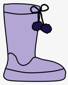 Boots, Pom-poms, Snow, Rain, Lavender, Purple, HD Png Download, Free Download