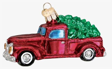 Old Truck With Tree Ornament By Old World Christmas, HD Png Download, Free Download