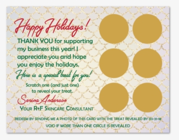 Gold & White Scallop Scratcher Gift, HD Png Download, Free Download