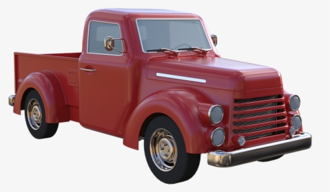Truck, Pickup, Red, Vehicle, Vintage, Old, Antique, HD Png Download, Free Download