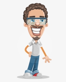 Cheerful Guy With Glasses, HD Png Download, Free Download