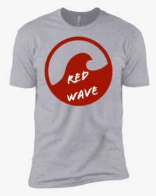 Red Wave Trump Short Sleeve Men"s T-shirt, HD Png Download, Free Download