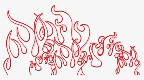 #fire #outline #red, HD Png Download, Free Download