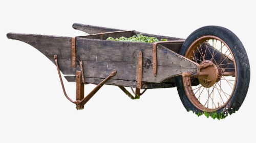 Wheelbarrow Free Old, Wood, Transport, Cart, Wheel, HD Png Download, Free Download