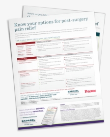 Know Your Options For Post-surgery Pain Relief, HD Png Download, Free Download