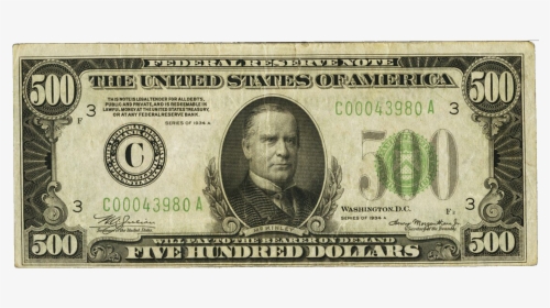 $500 1934a Federal Reserve Note, HD Png Download, Free Download