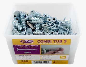 Combi Tub With Plasterboard Fixings Screws, HD Png Download, Free Download