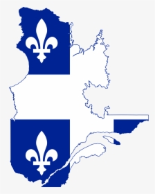 Quebec Flag Map Clipart , Png Download, Transparent Png, Free Download