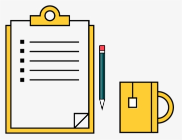 Checklist And Pencil Icon Symbolic Of Process Of Determining, HD Png Download, Free Download