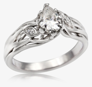 Diamond Leaf Tree Branch Engagement Ring, HD Png Download, Free Download