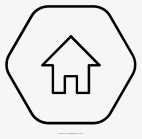 Home Button Coloring Page, HD Png Download, Free Download