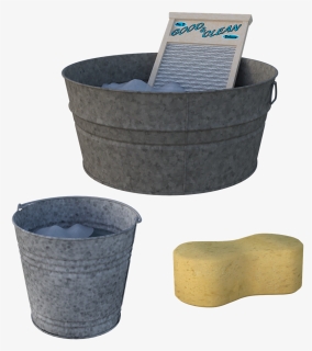 Washtub, Water, Scrub, Clean, Soap Suds, 3d, Render, HD Png Download, Free Download
