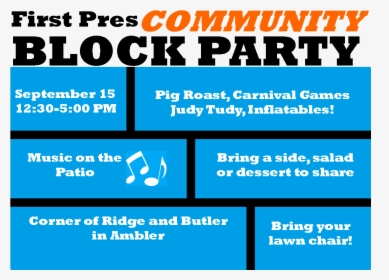 First Pres Community Block Party, HD Png Download, Free Download