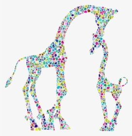 Mom & Baby Giraffe Graphic Png, Transparent Png, Free Download