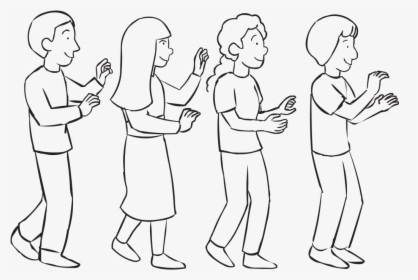 Four People Standing In A Line Following Instruction, HD Png Download, Free Download