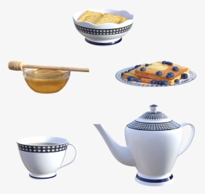 Tea, Pitcher, Cup, Food, Cookies, Honey, Table, HD Png Download, Free Download
