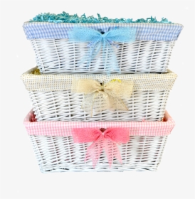 Empty White Wicker Large Baby Basket, HD Png Download, Free Download