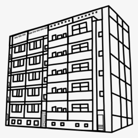 Apartment Building, Black And White, Png, Transparent Png, Free Download