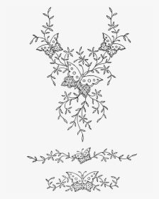 Ornamental Butterflies And Flowers Clip Arts, HD Png Download, Free Download