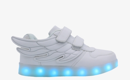 Kids White Ledshoes Lowtop, HD Png Download, Free Download