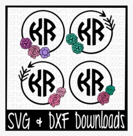 Floral Monogram Svg * Circle Monogram Svg Cut File, HD Png Download, Free Download